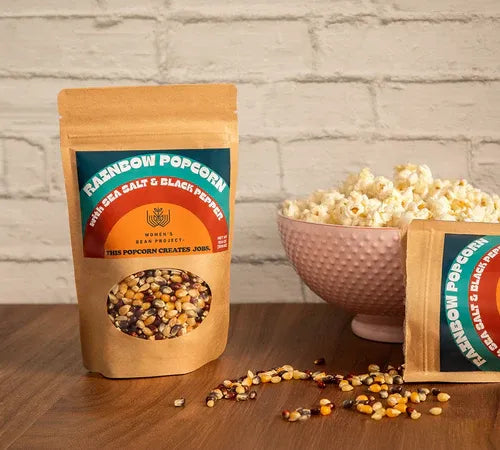 Rainbow Popcorn with Salt and Pepper