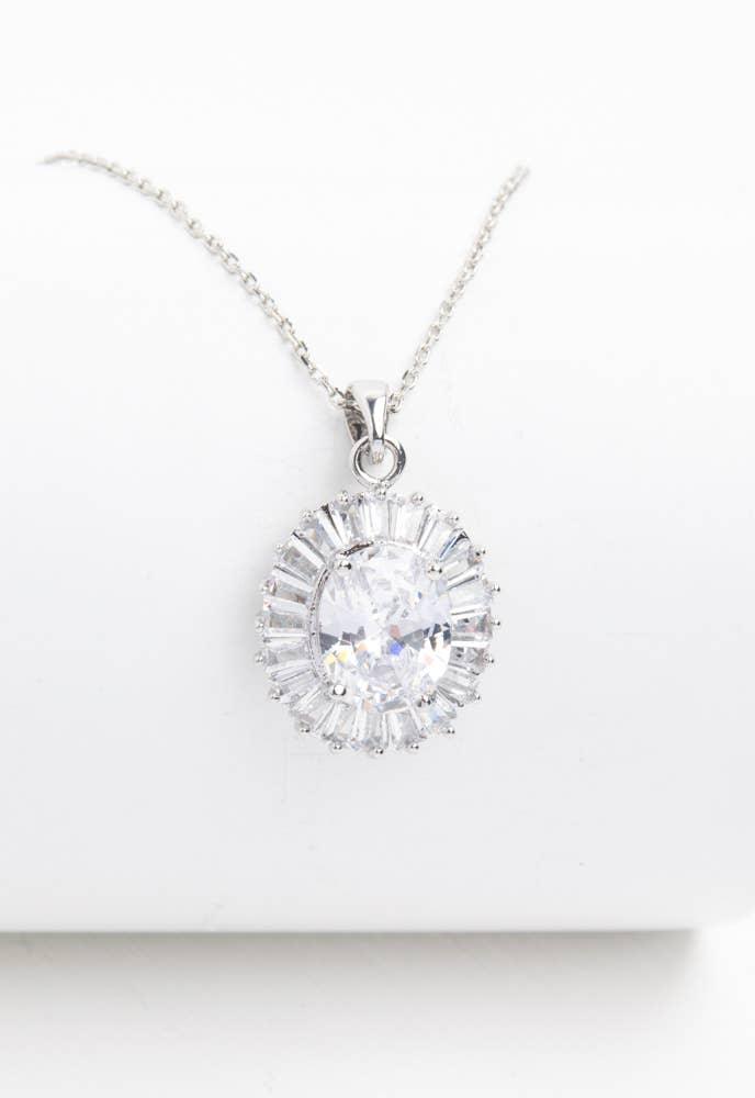 Infinite Glow Platinum Zircon Necklace