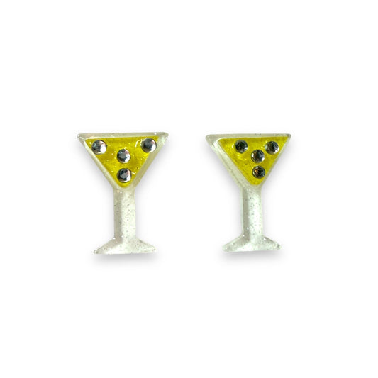 Itty-Bitty Martini Earrings by Lipstick & Chrome