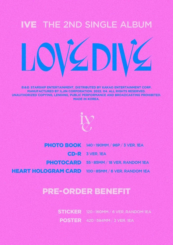 IVE - 2nd Single Album Love Dive - Osadia Concept Store