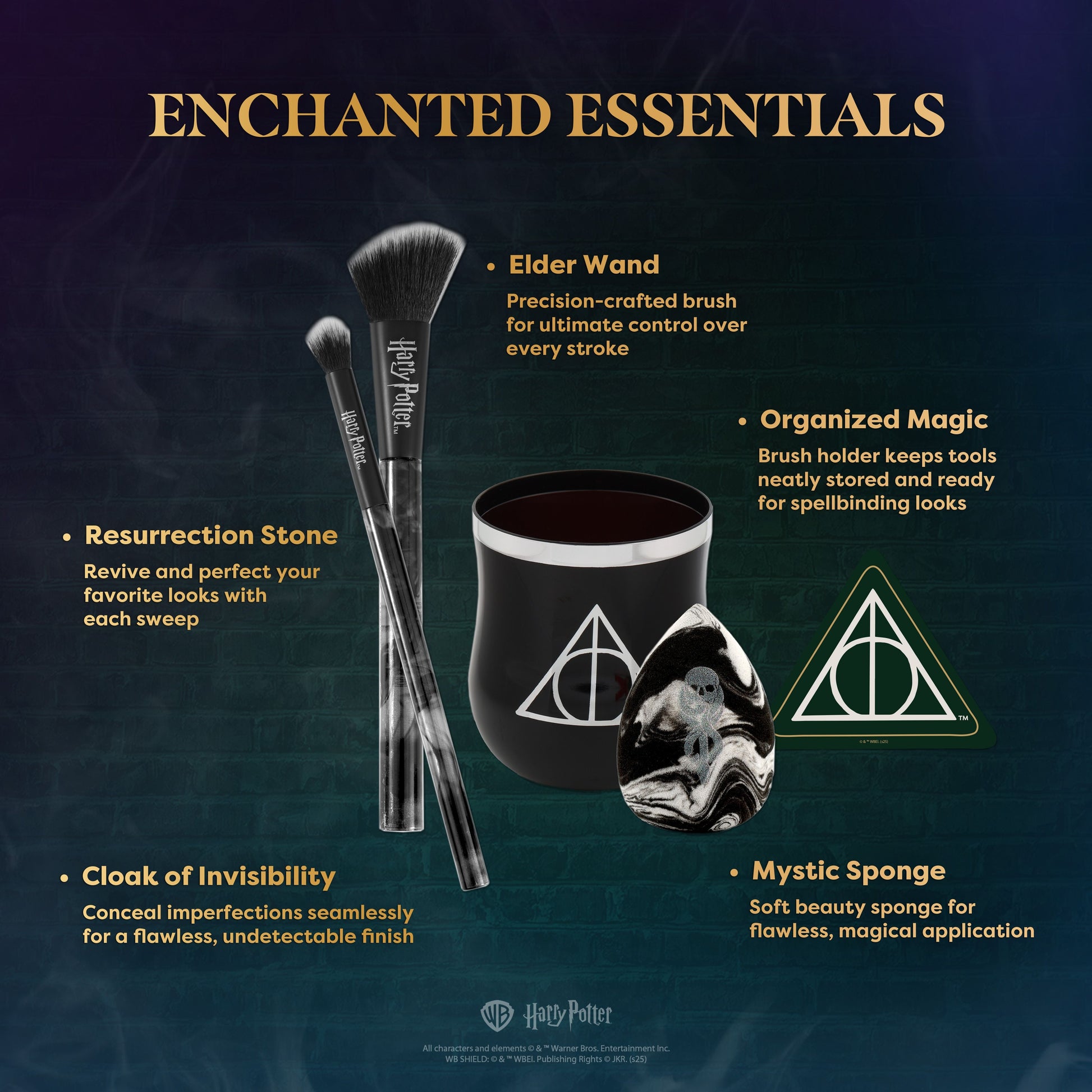 HP Dark Arts | Deathly Hallows™ Blend Makeup Brush & Sponge Set - Osadia Concept Store