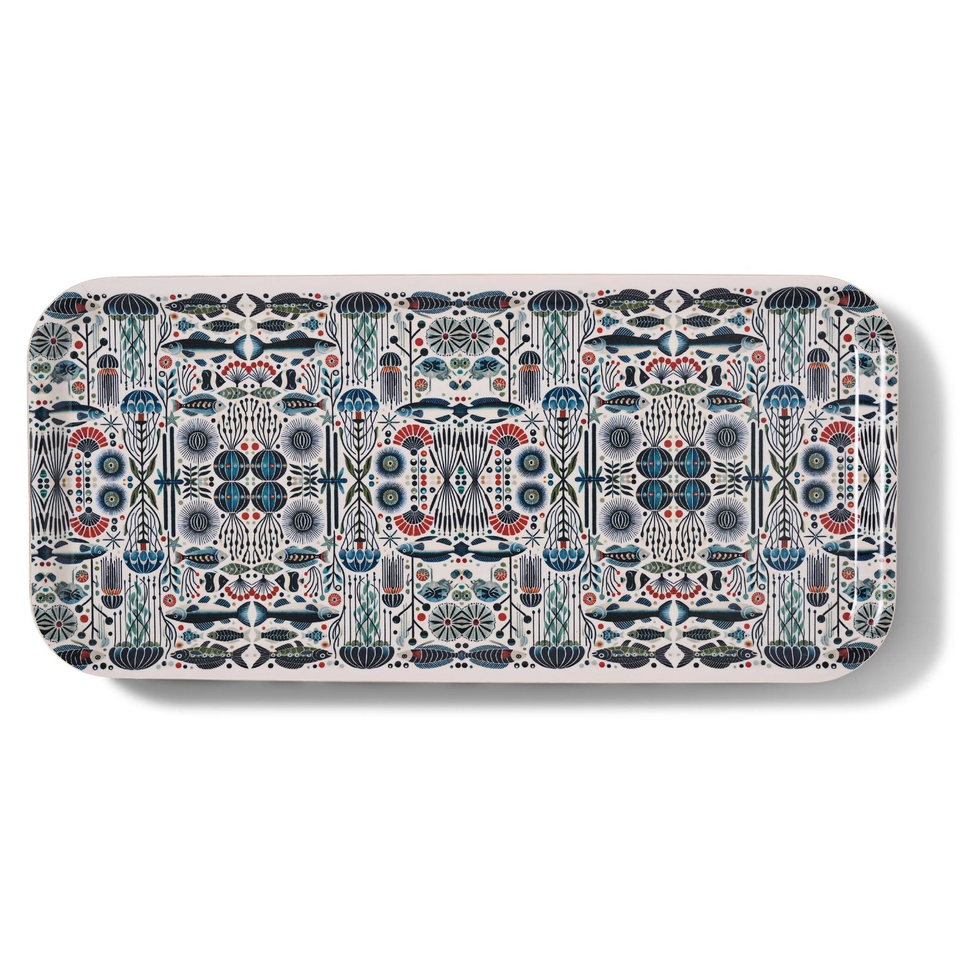 Jellyfish Narrow Birchwood Small Decorative Tray - Osadia Concept Store