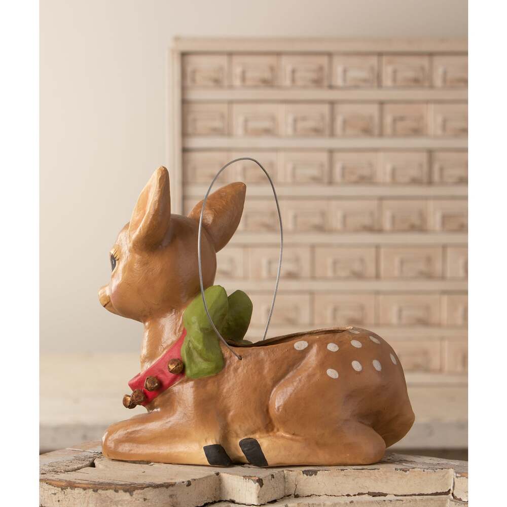 Jingle Bell Reindeer Bucket by Bethany Lowe Designs