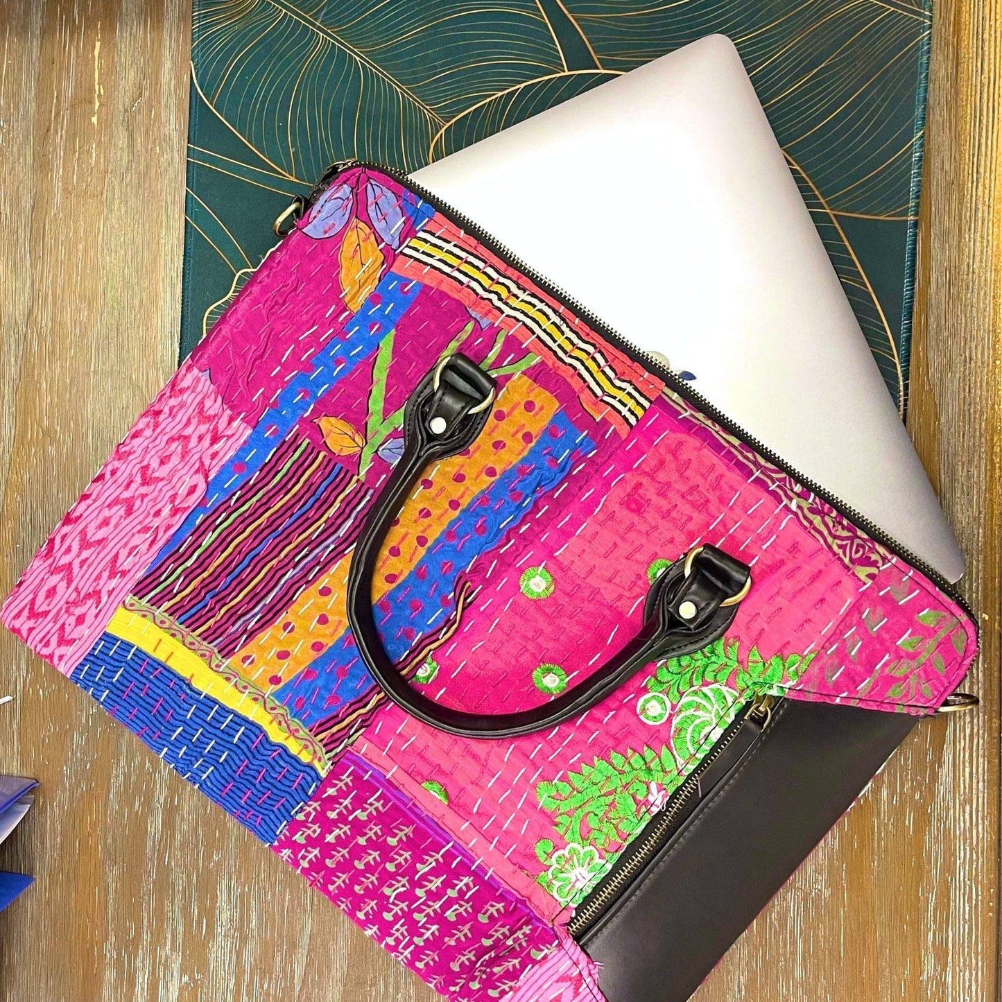 Kantha Patchwork Laptop Bag