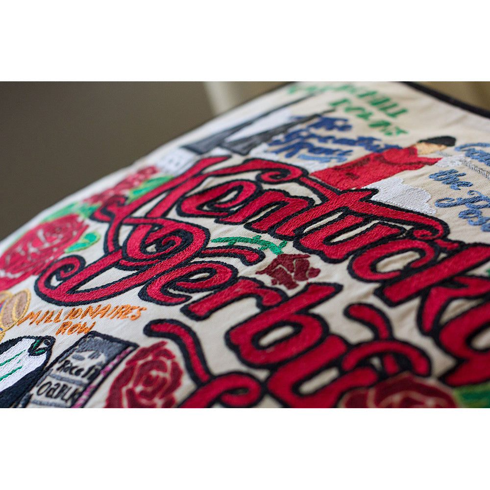 Kentucky Derby Hand-Embroidered Pillow - Osadia Concept Store