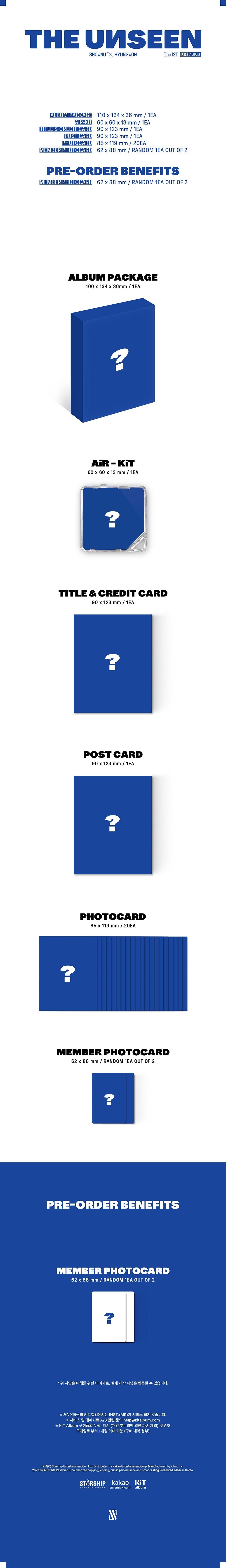 MONSTA X Shownu x Hyungwon 1st Mini Album - The Unseen (Kit Ver).