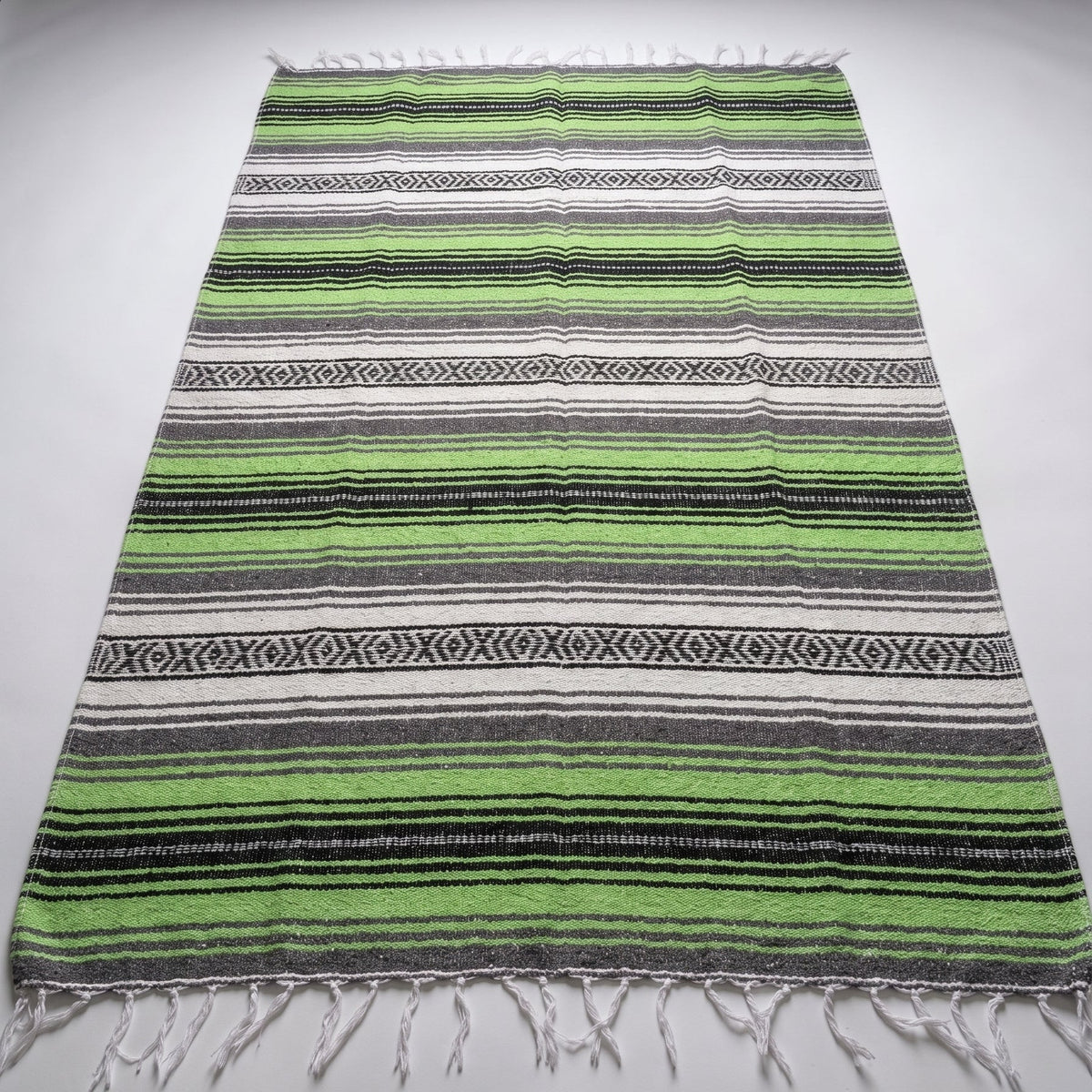 Bright Green Mexican Falsa Blanket