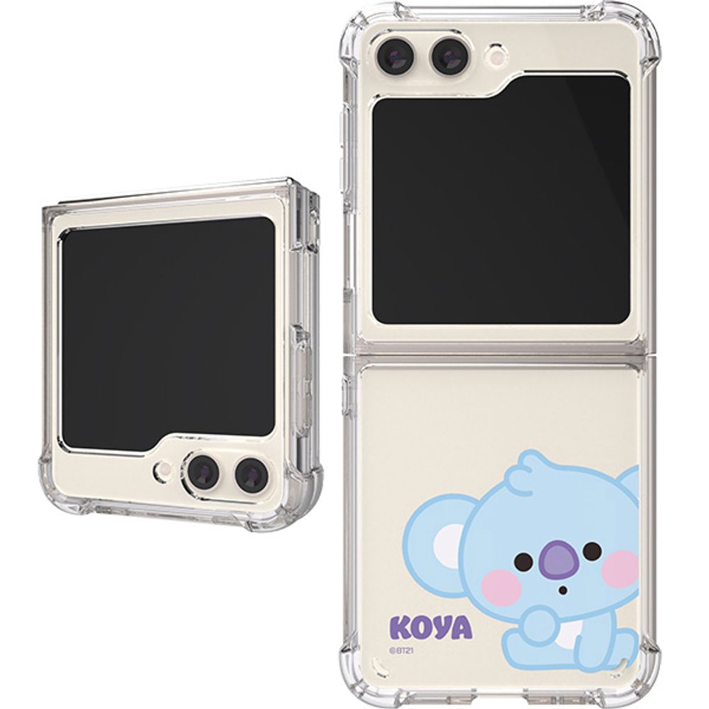 BT21 Baby Galaxy Z Filp5 Clear Air Cushion Reinforced Case