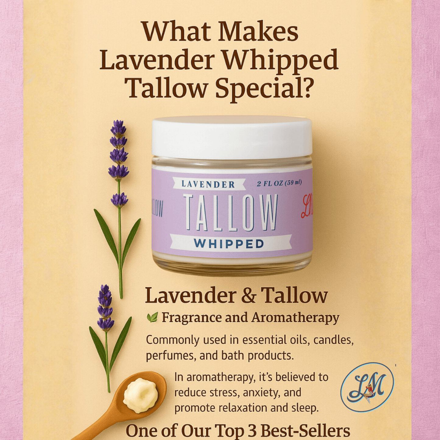 Lavender Tallow Gift Set - Premium Relaxation Bundle | Skincare, Candle & Soap