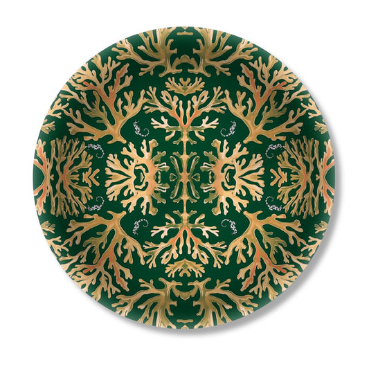 Coral Seahorses Birchwood Decorative Tray - Round - Large
