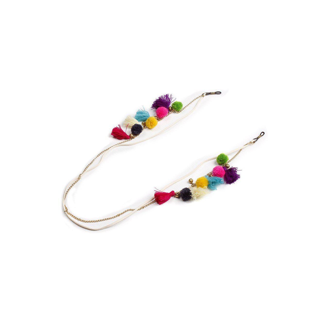 Leather PomPom & Tassels Sunglass Holders - Thailand