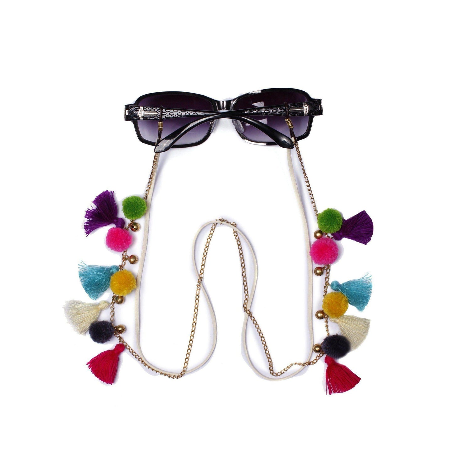 Leather PomPom & Tassels Sunglass Holders - Thailand