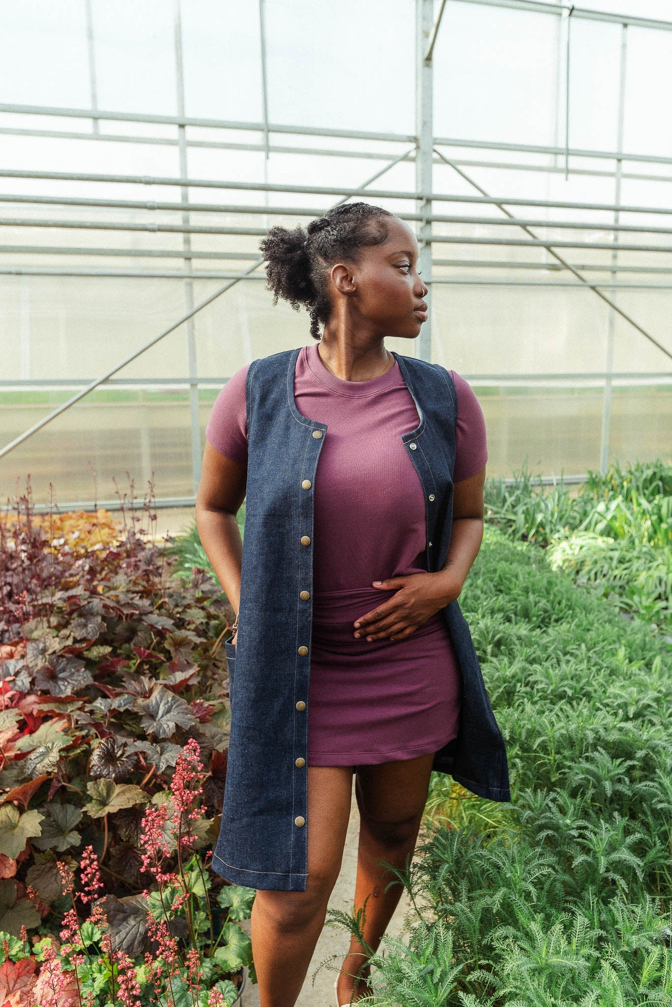 Snap Smock in Cone Denim
