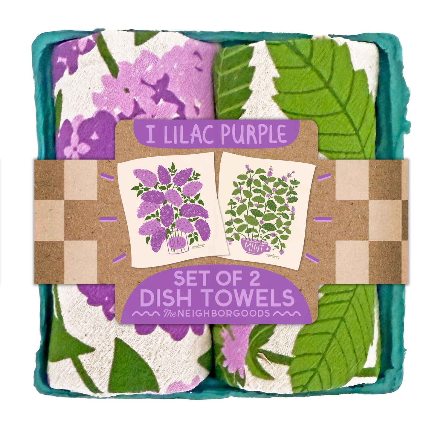 I Lilac Purple - Dish Towel Set of 2