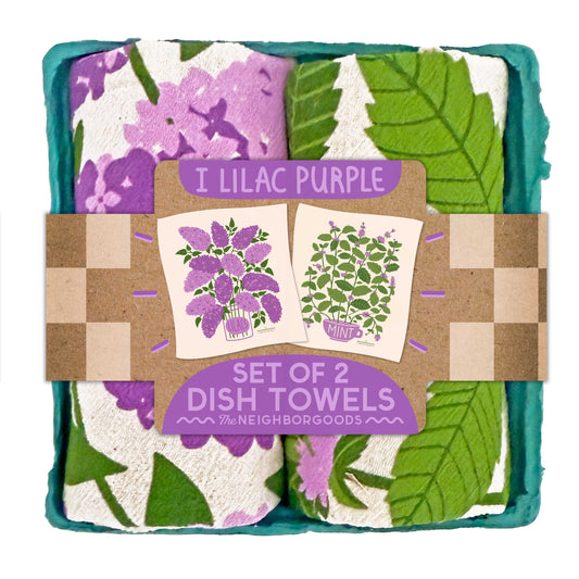 I Lilac Purple - Dish Towel Set of 2