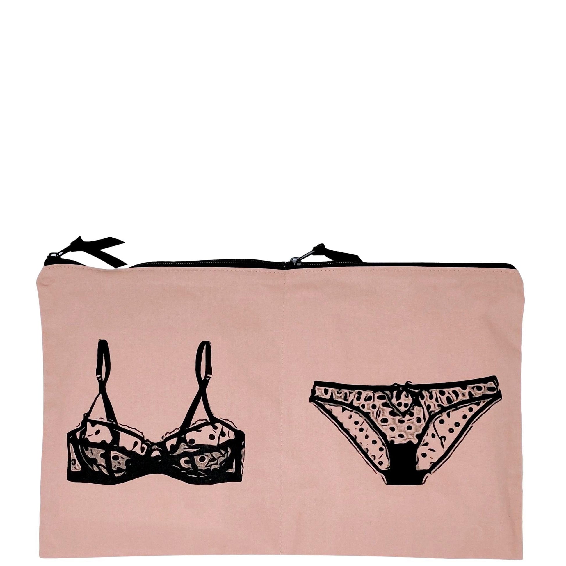 Double Lingerie Packing Pouch, Pink/Blush - Osadia Concept Store