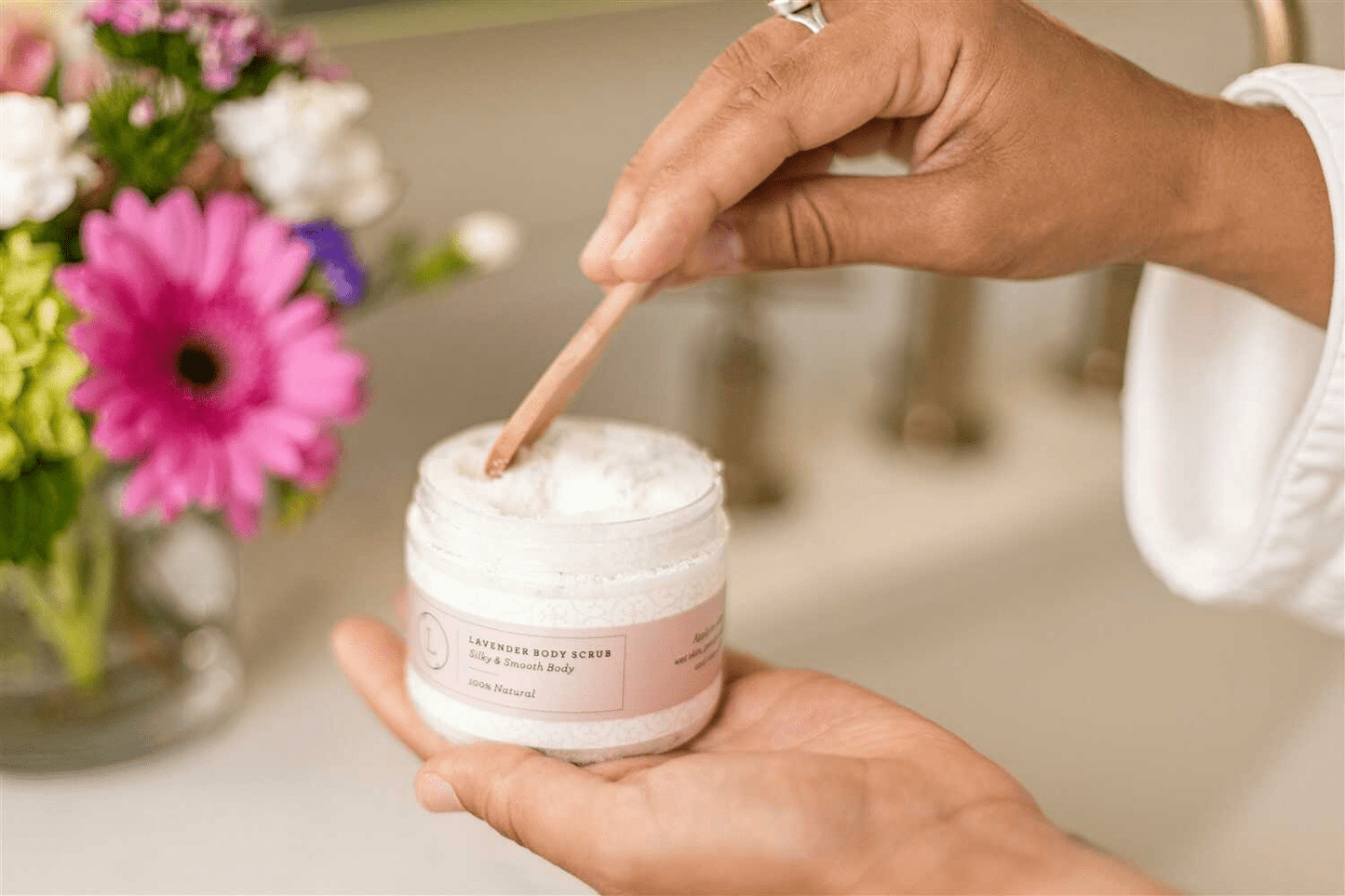 Lizlush Natural Body Scrub – Lavender Body Salt Scrub - Osadia Concept Store