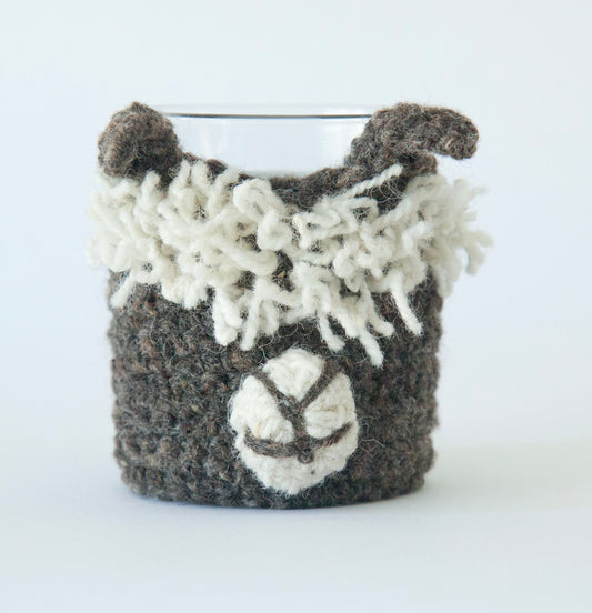 Crochet Llama Cup Koozie