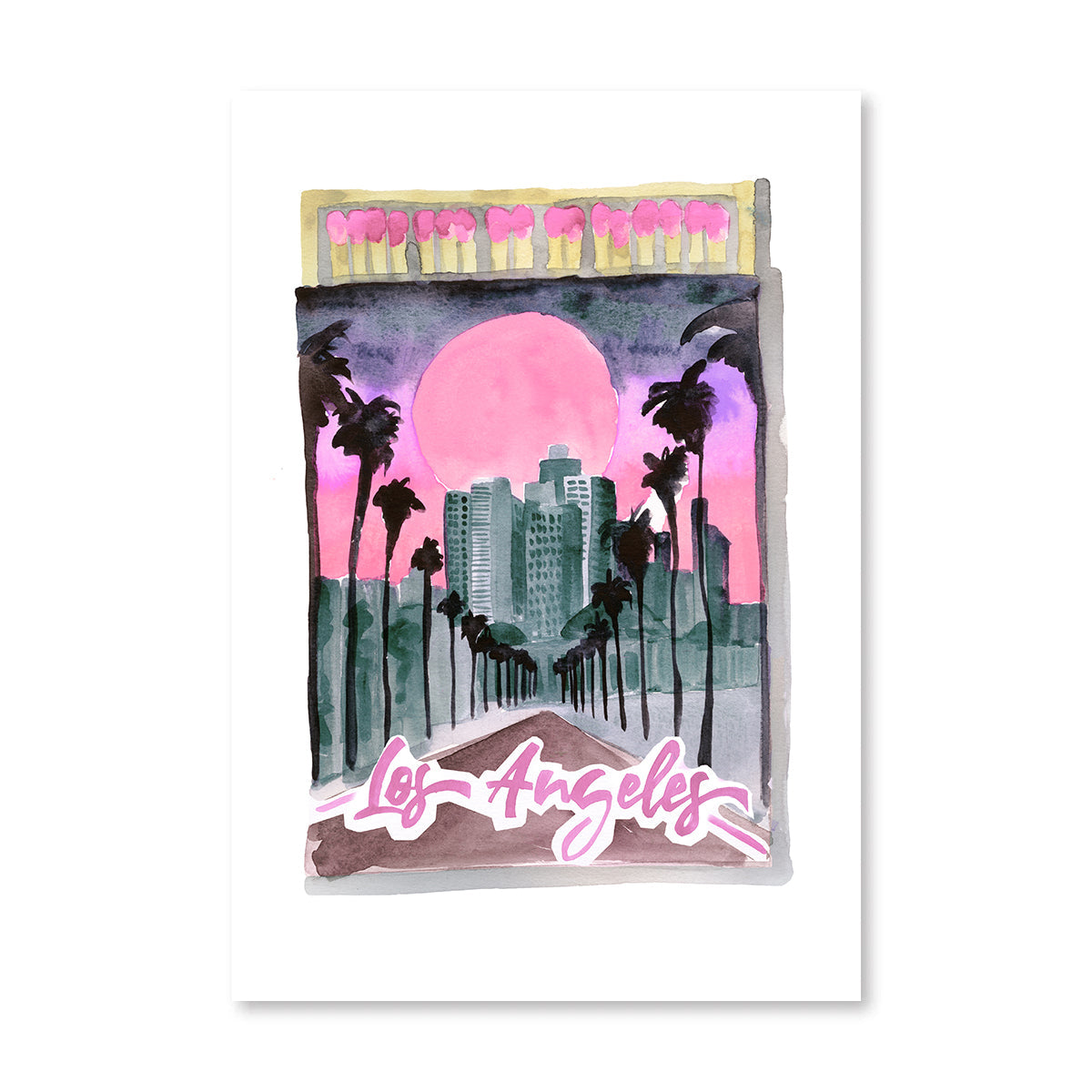 Los Angeles Matchbook Art Print - Osadia Concept Store