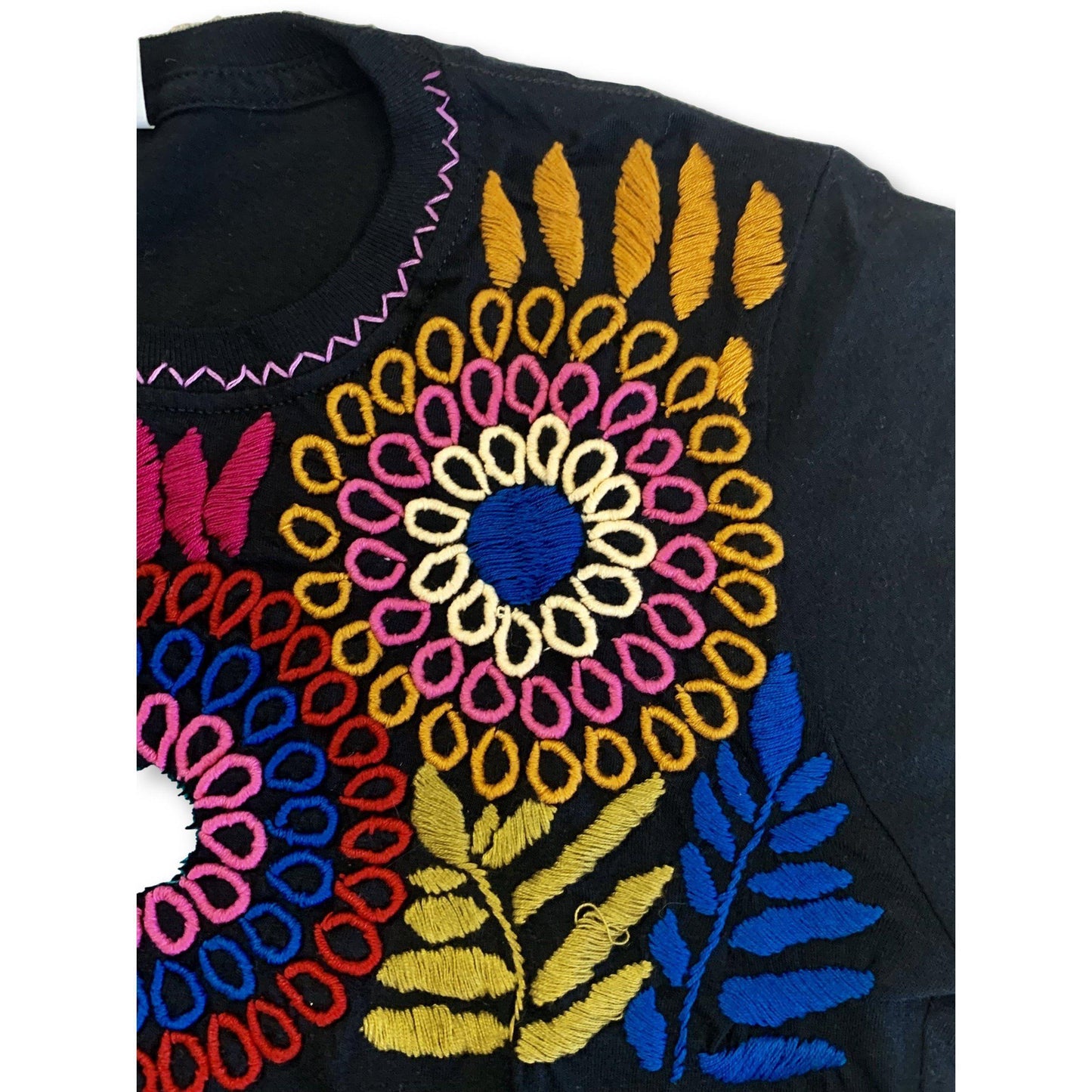 Luzy Hand Embroidered Fitted T-Shirt - Mexico