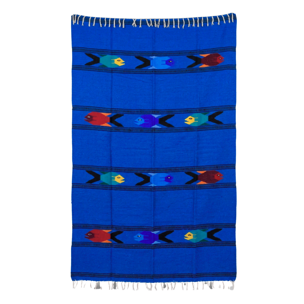 Electric Blue Fish Blanket