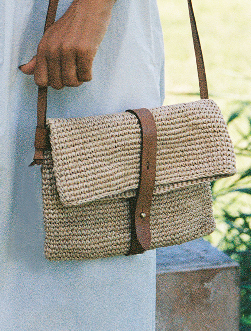 Rosa Woven Satchel Bag | Natural