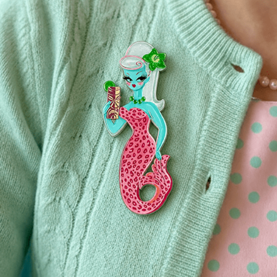 Mai Tai Mermaid Brooch by Miss Fluff x Lipstick & Chrome PRE-ORDER