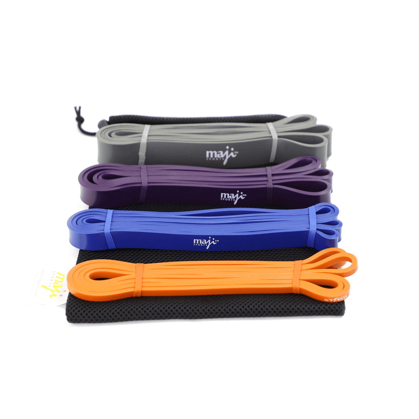 Maji Sports Pack of Four Full-Body Workout Super Bands – Strength, Flexibility & Recovery in One Set