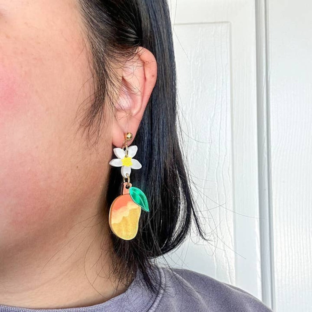 Mango Dangle Acrylic Earrings - Osadia Concept Store