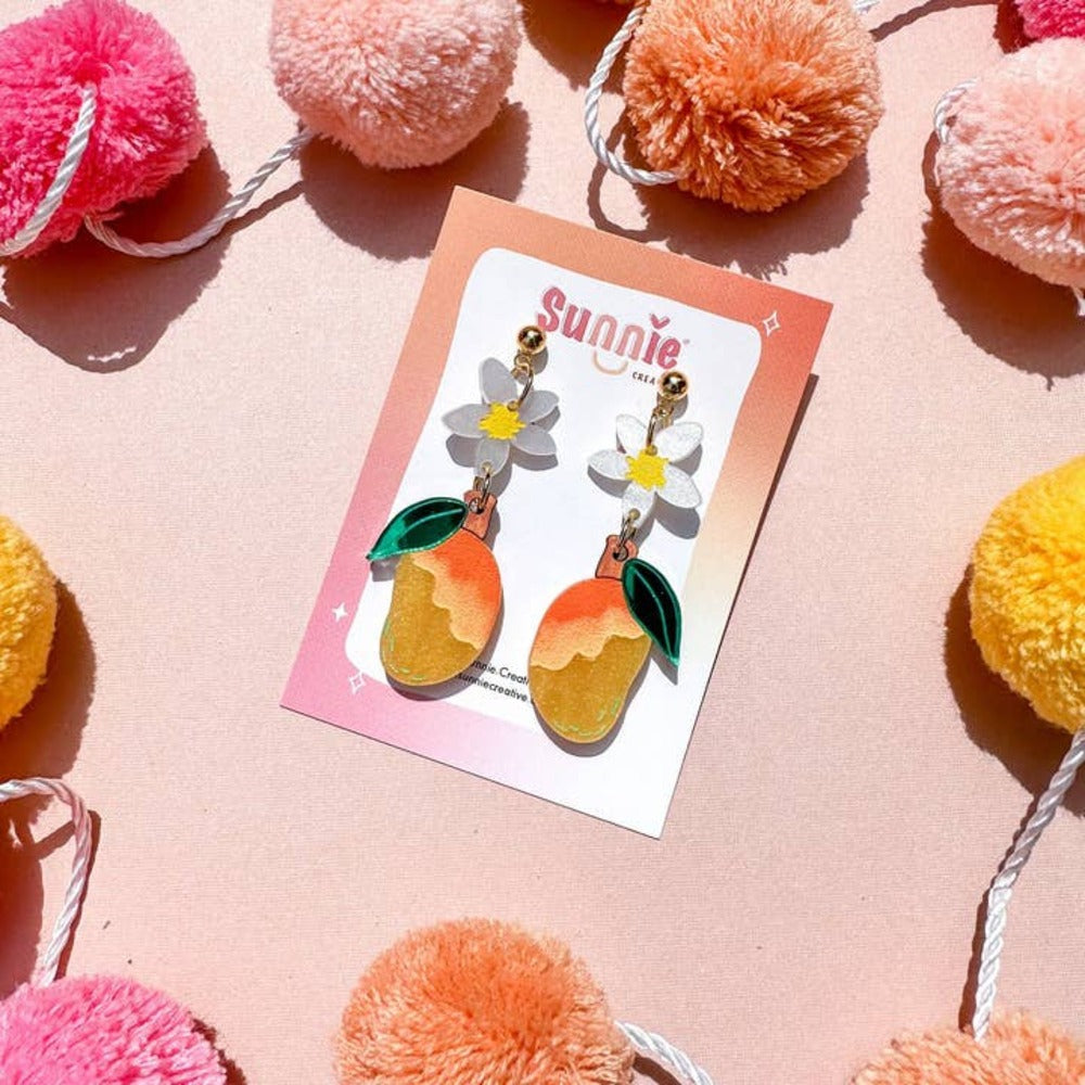 Mango Dangle Acrylic Earrings - Osadia Concept Store