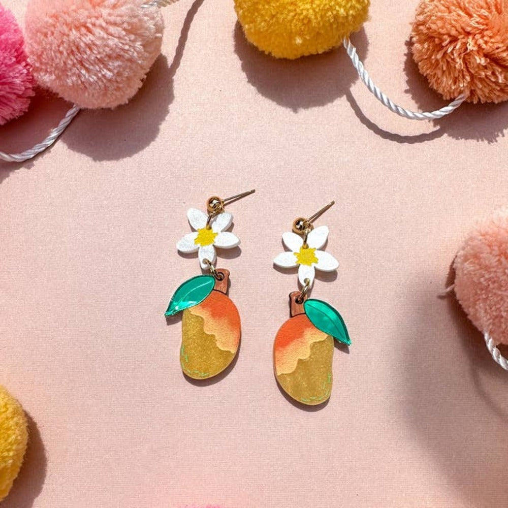 Mango Dangle Acrylic Earrings - Osadia Concept Store