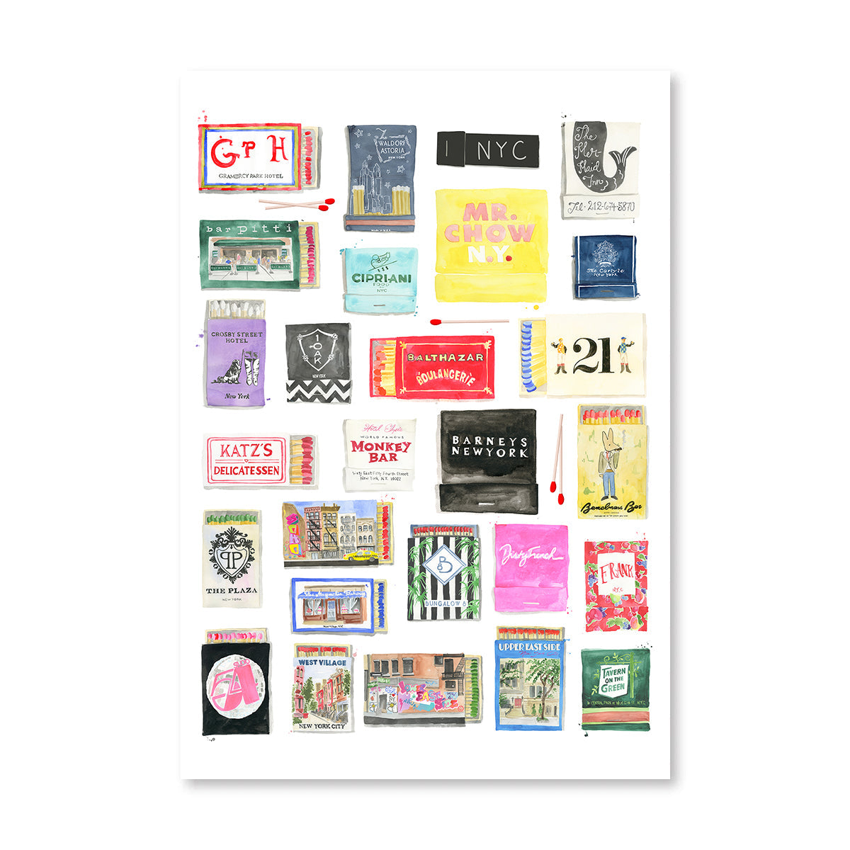 NYC Collection Matchbook Art Print - Osadia Concept Store
