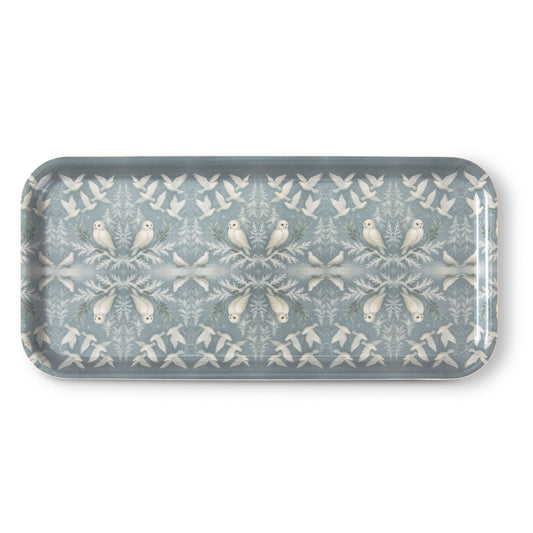 Snowbirds Narrow Birchwood Small Decorative Tray