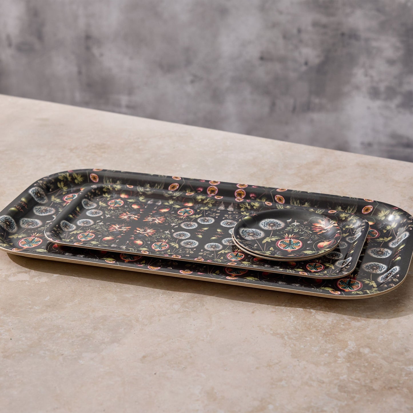 Dandelions Narrow Birchwood Small Decorative Tray