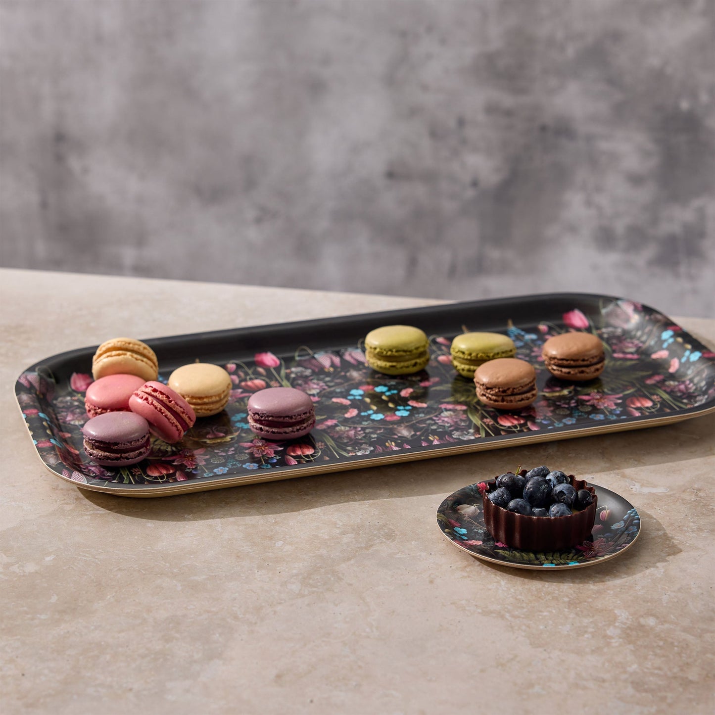 Kings Flower Birchwood Large Decorative Tray