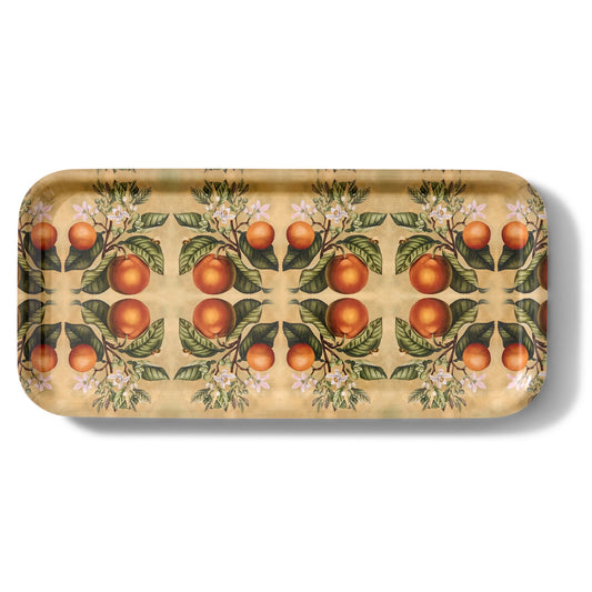 Kumquats Narrow Birchwood Small Decorative Tray