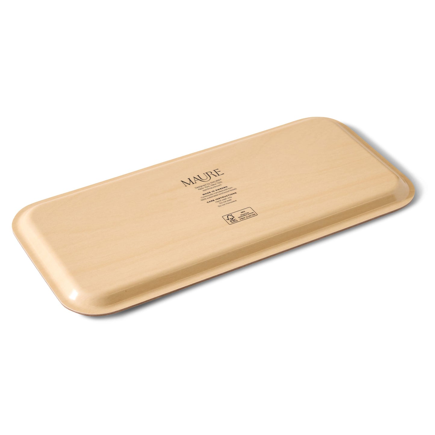 Birds and Bees Narrow Birchwood Small Decorative Tray