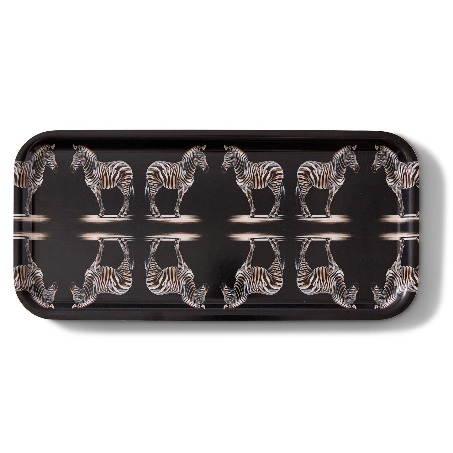 Zebra Narrow Birchwood Small Decorative Tray