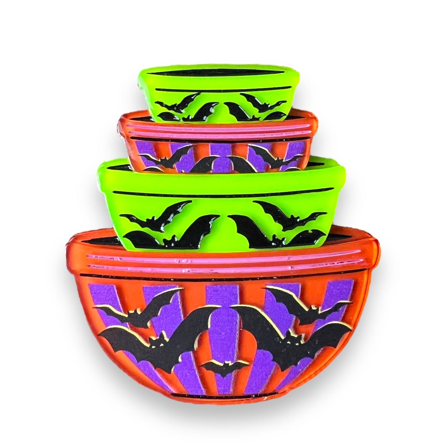 Menacing Mixers Halloween Bowls Brooch by Lipstick & Chrome