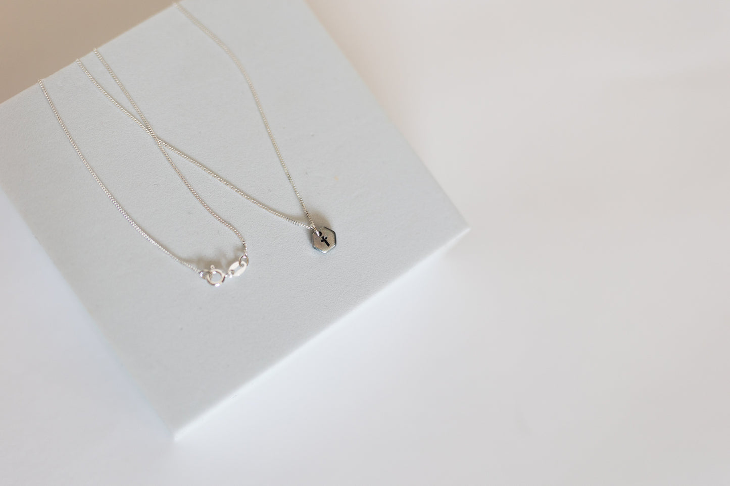 Known Cross Necklace | Salvaged Steel Auto Part | Sterling Silver Chain