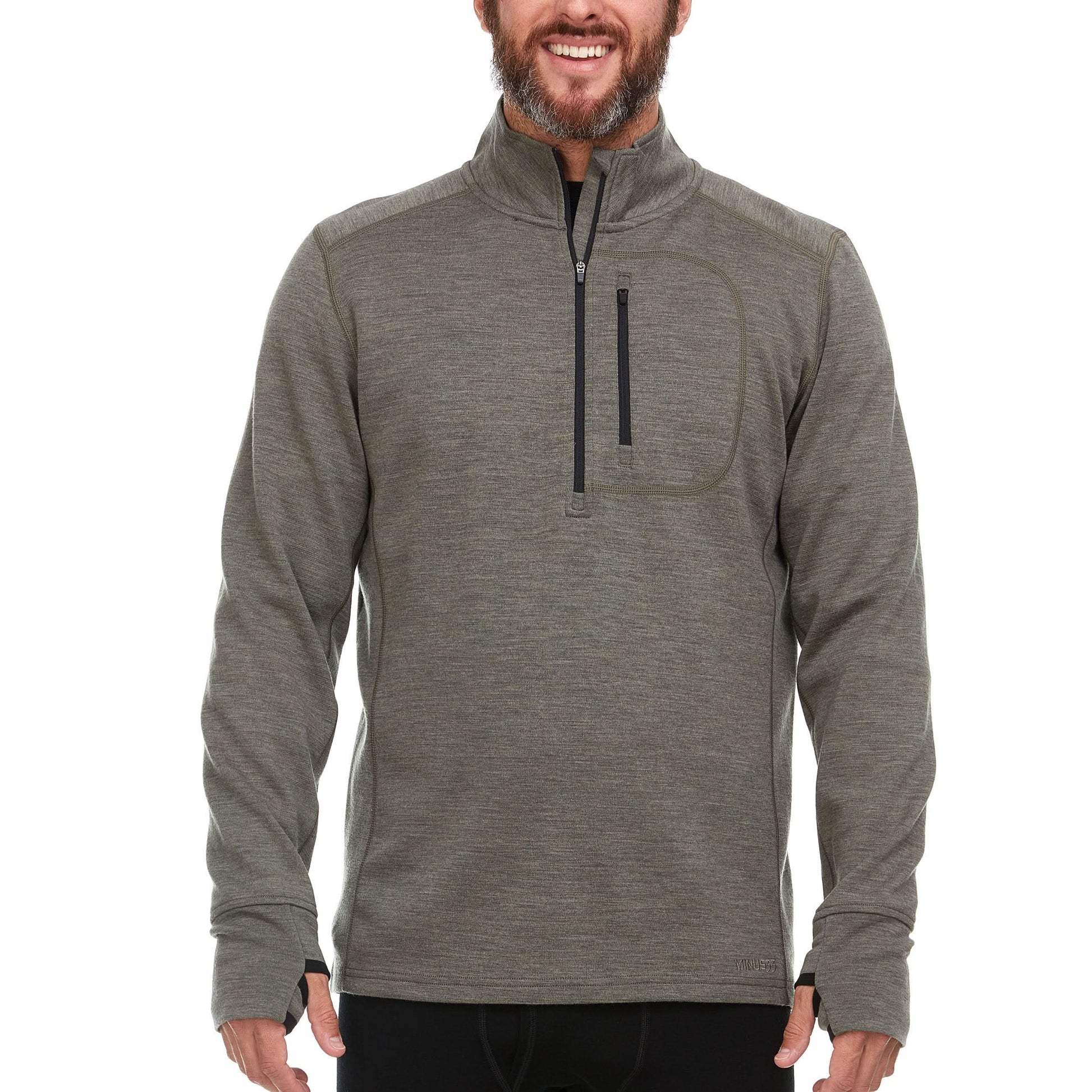 Heavyweight Men's Wool 1/4 Zip - 100% Merino Wool - Osadia Concept Store