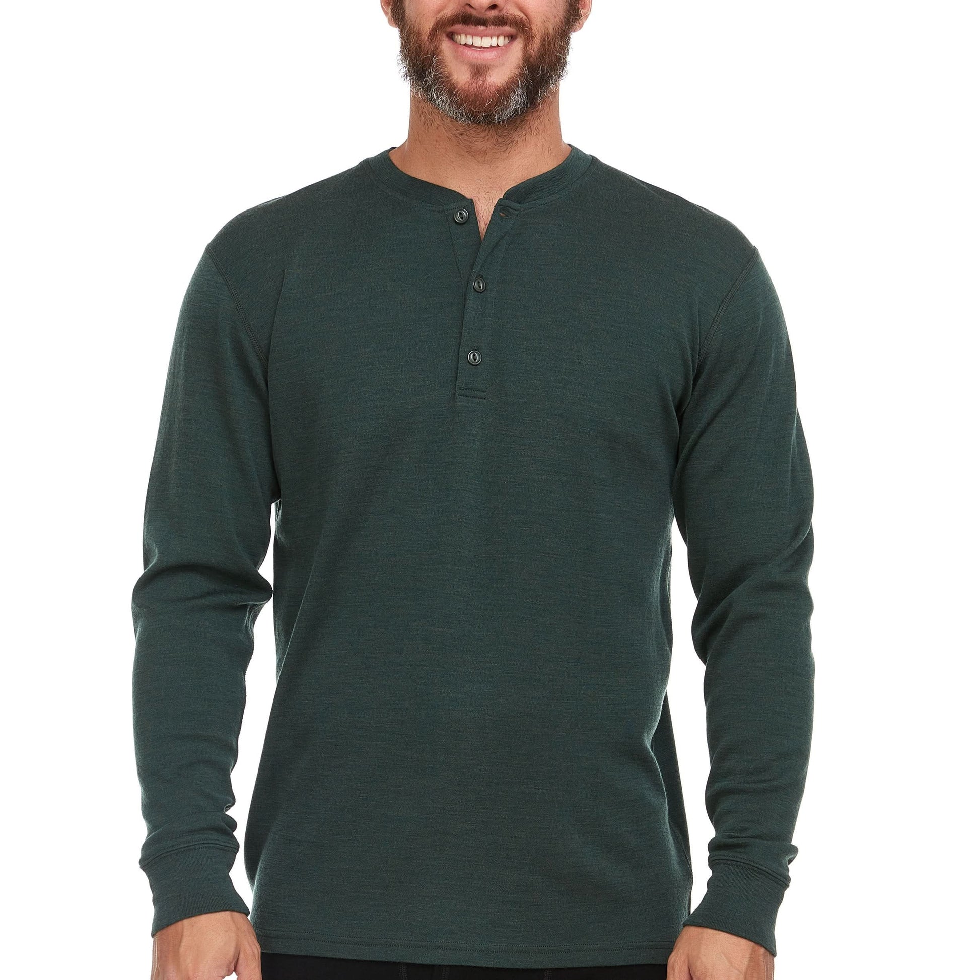 Men's Midweight Merino Wool Henley | 100% Merino Wool - Osadia Concept Store