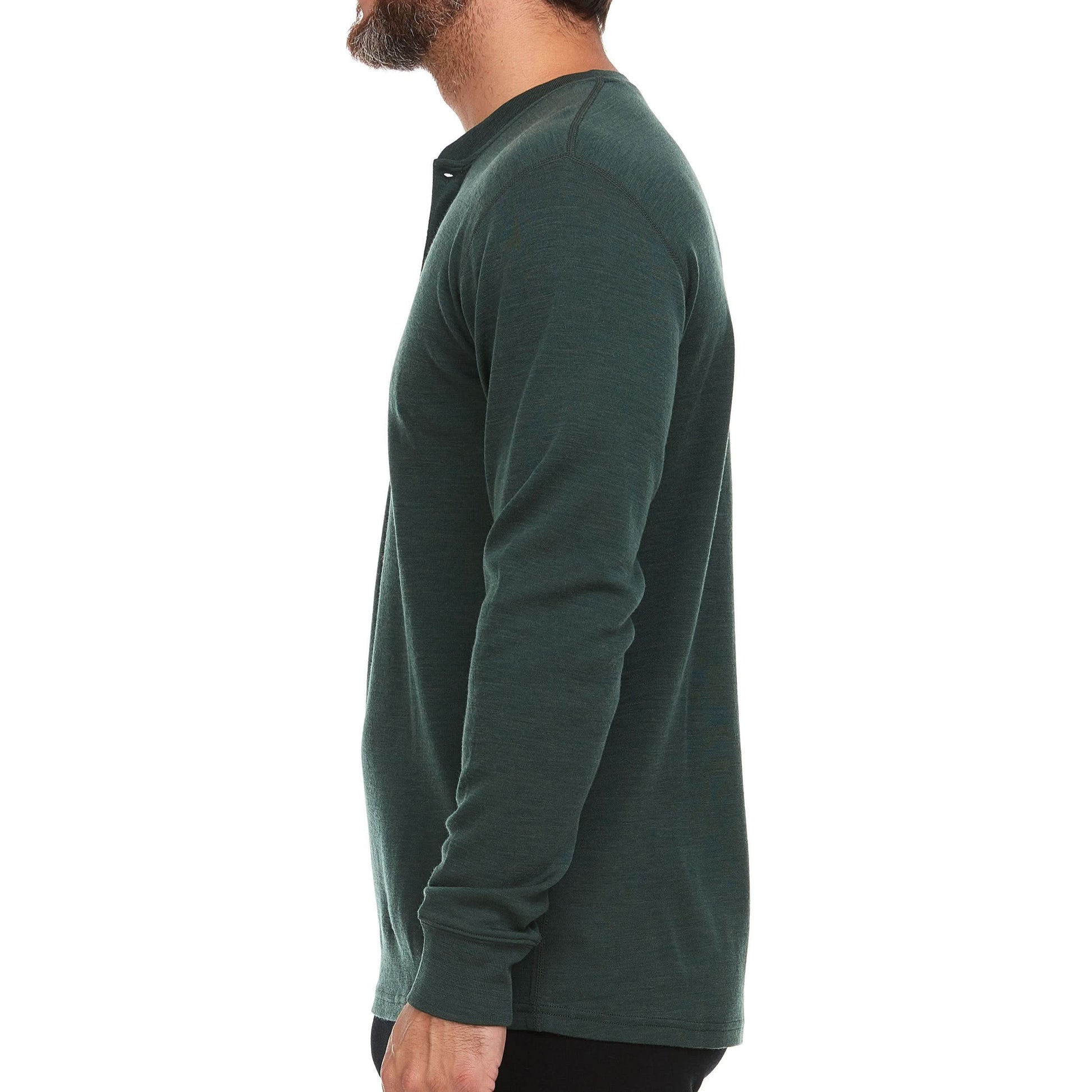 Men's Midweight Merino Wool Henley | 100% Merino Wool - Osadia Concept Store