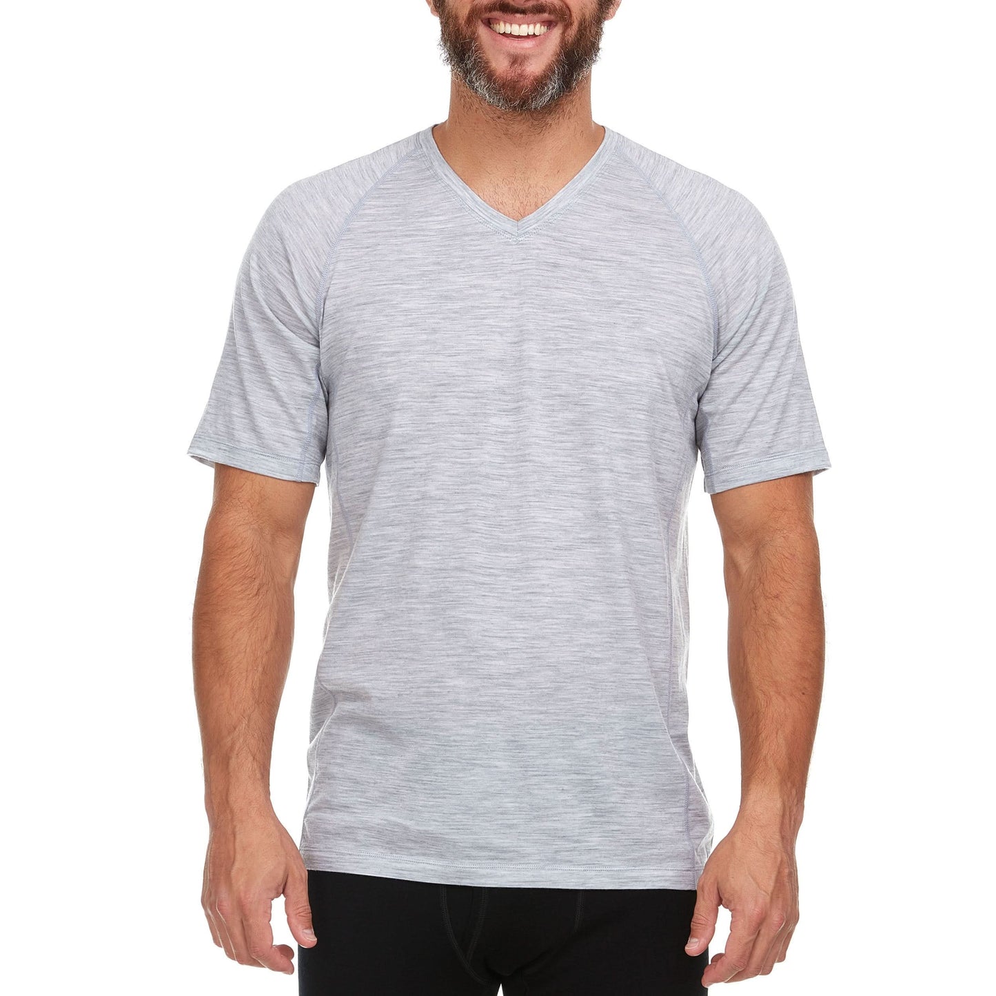 Men's Merino Wool V-Neck T-Shirt - Microweight - Osadia Concept Store