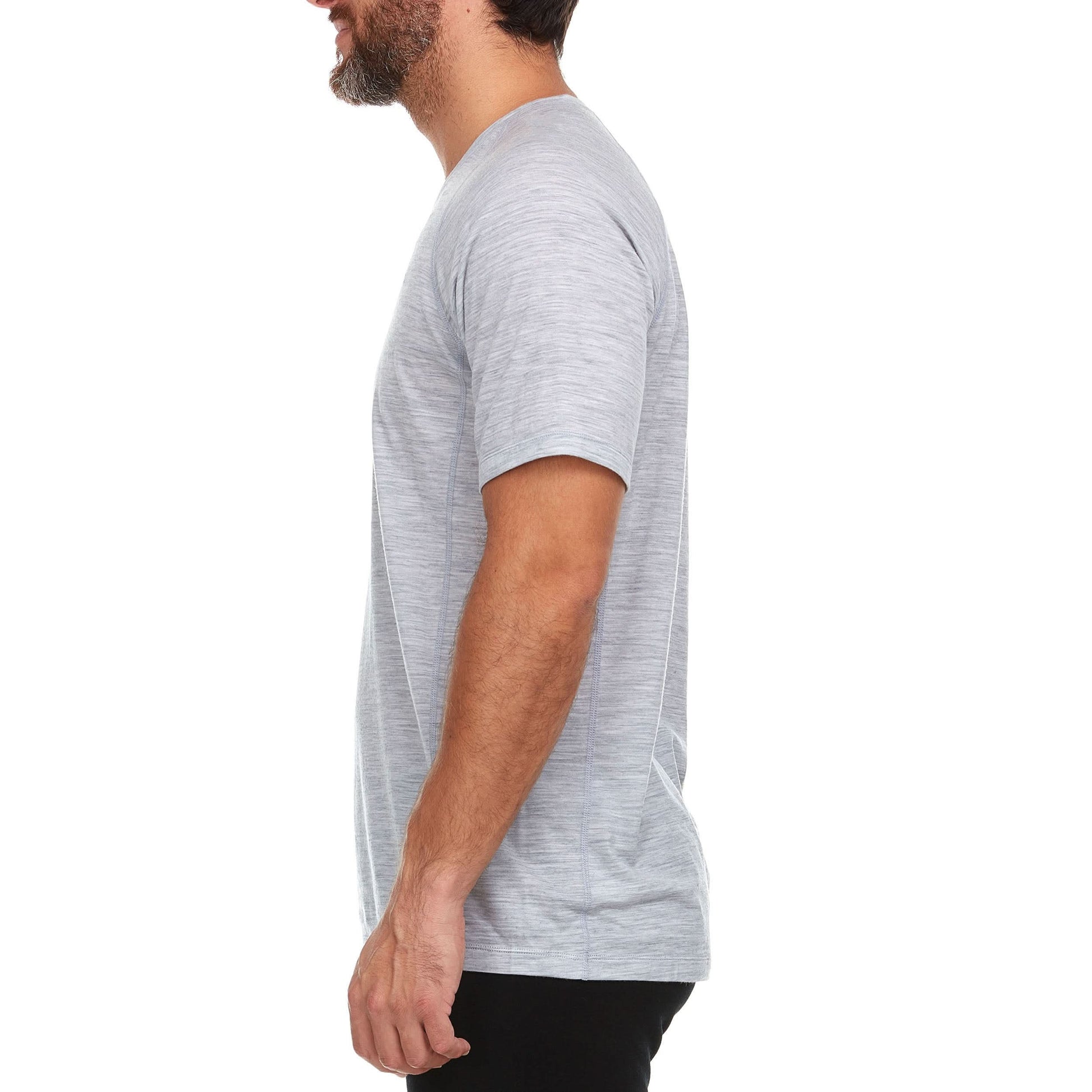 Men's Merino Wool V-Neck T-Shirt - Microweight - Osadia Concept Store