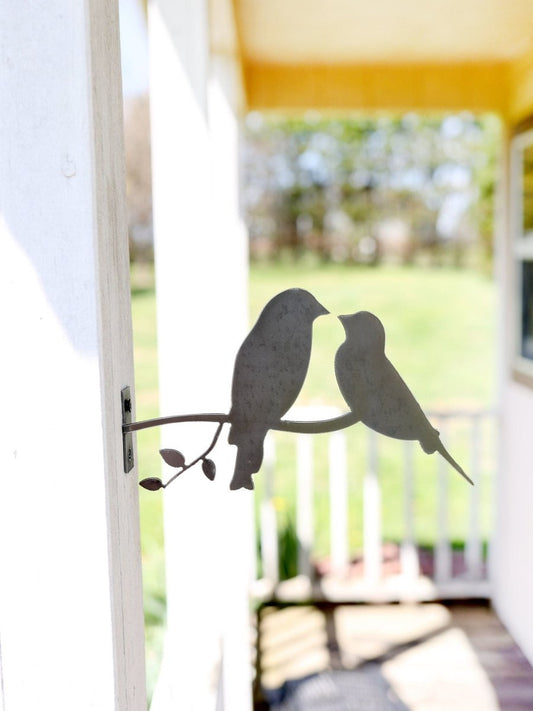 Metal Bird Statue - Love Birds Statue