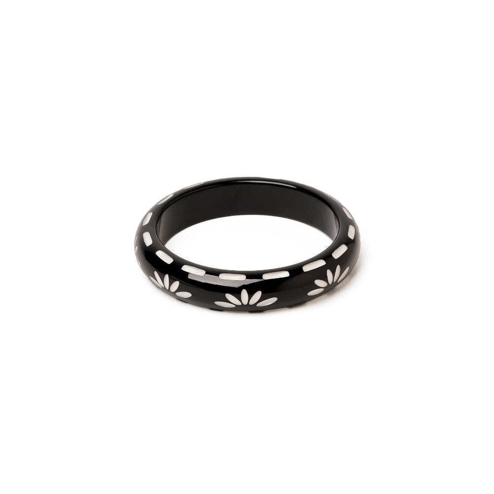 Midi Rebel Black Bangle by Splendette - MEDIUM