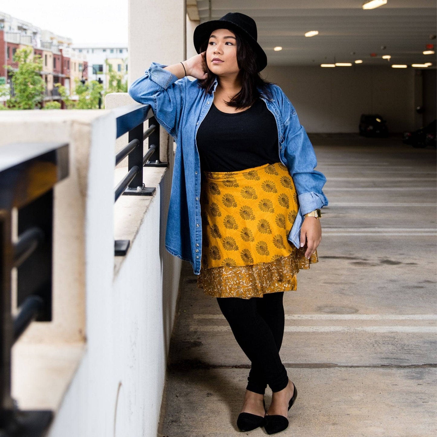 Knee-Length: "Mini" Sari Wrap Skirts