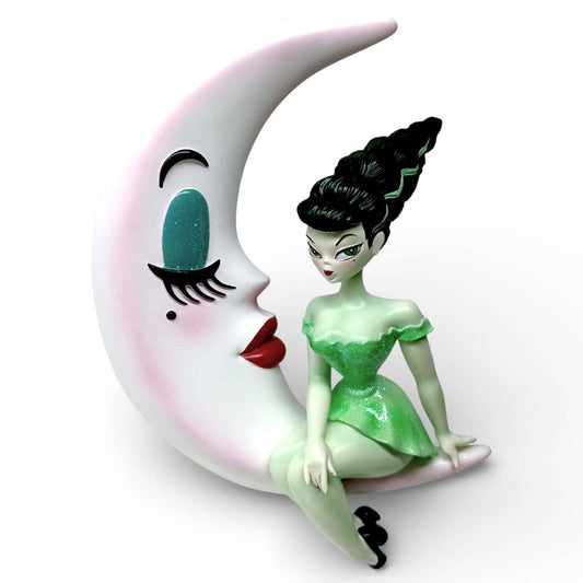 Bride of Frankie 7" Monster Bride on Moon Ornament | Miss Fluff December Diamonds