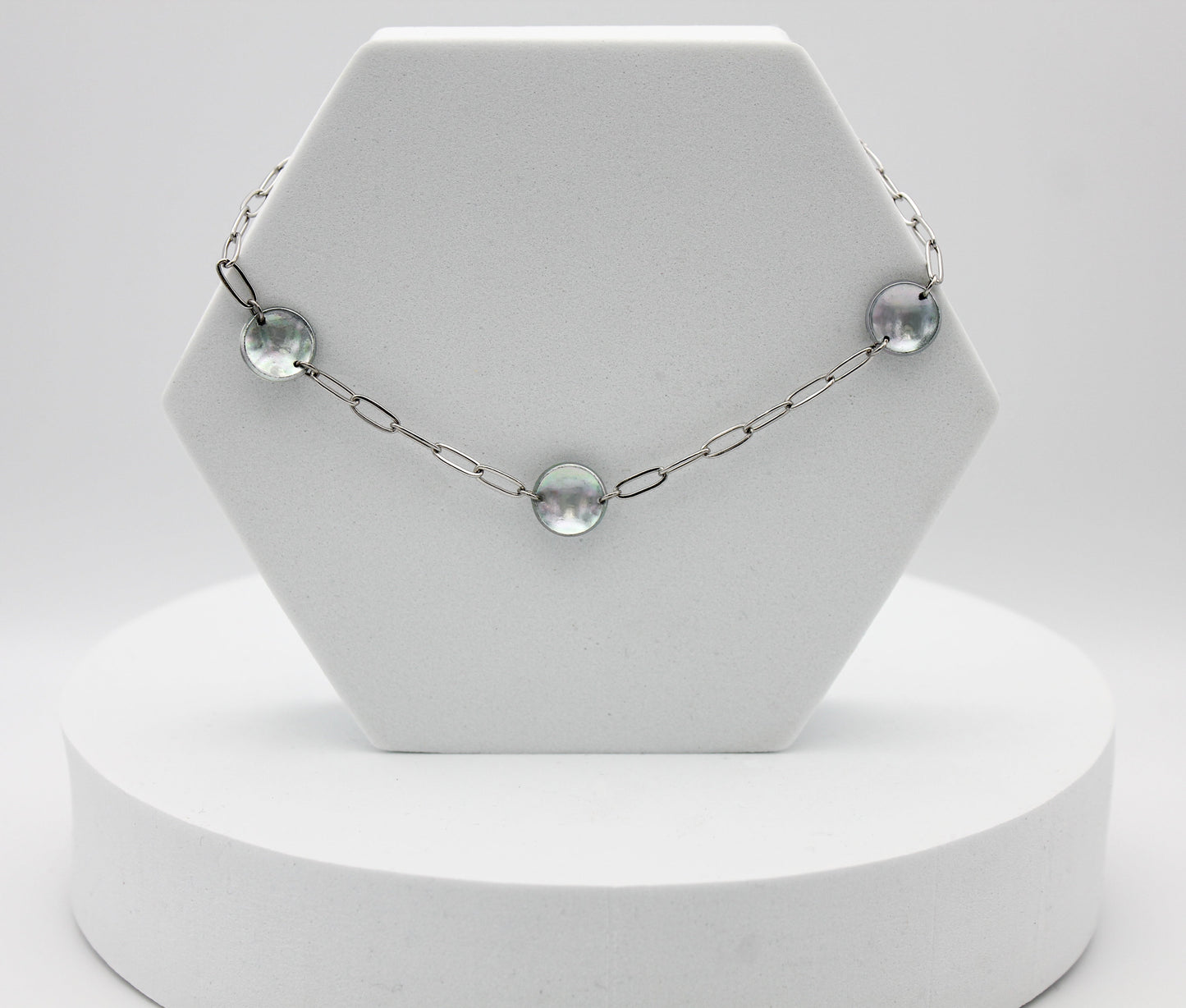 Brave Necklace | Repurposed Steel Automotive Parts | Stainless Steel Chain